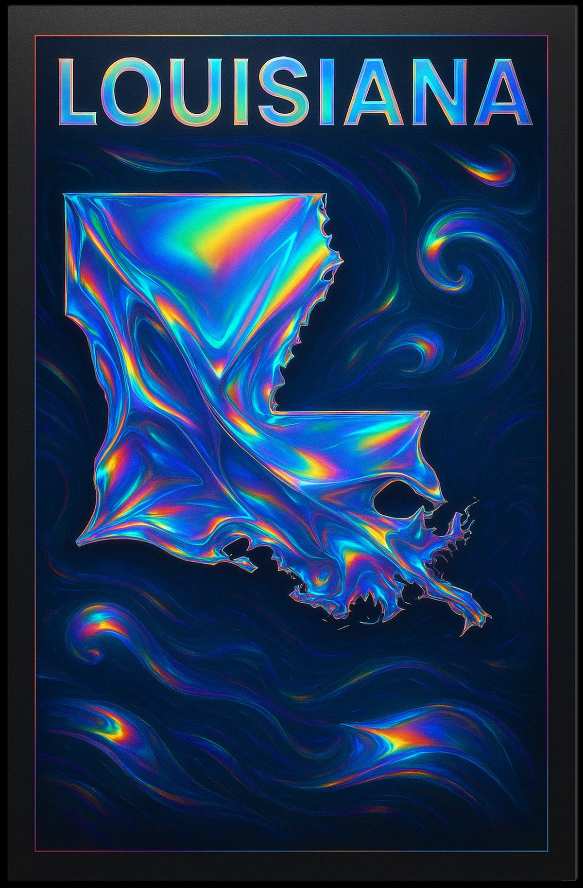 Louisiana In Vibrant Hues Poster