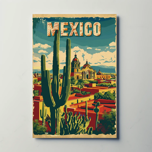 Mexico City Vintage Poster