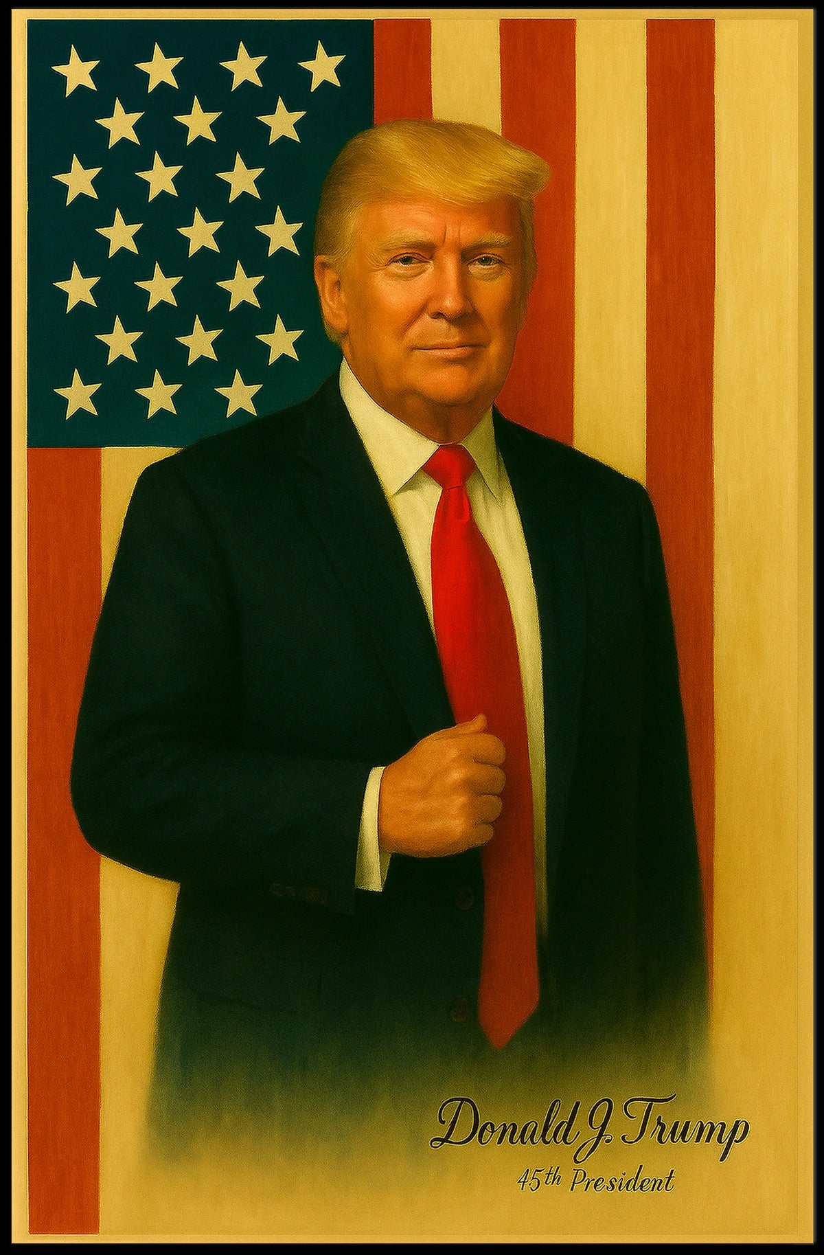 Donald Trump Guiding Light Nation Patriotism Leadership American Pride Cinematic Poster