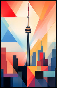 Toronto Modern Skyline Artistic Travel Poster