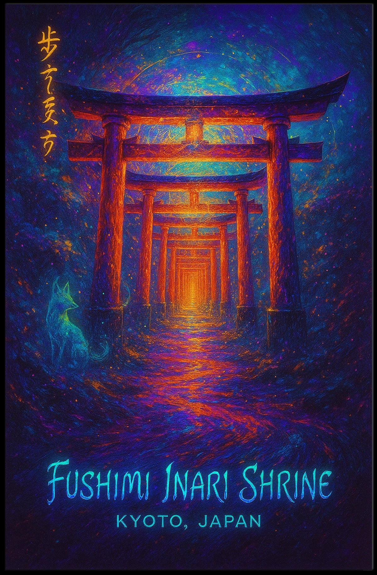 Fushimi Inari Shrine Kyoto Japan Torii Poster