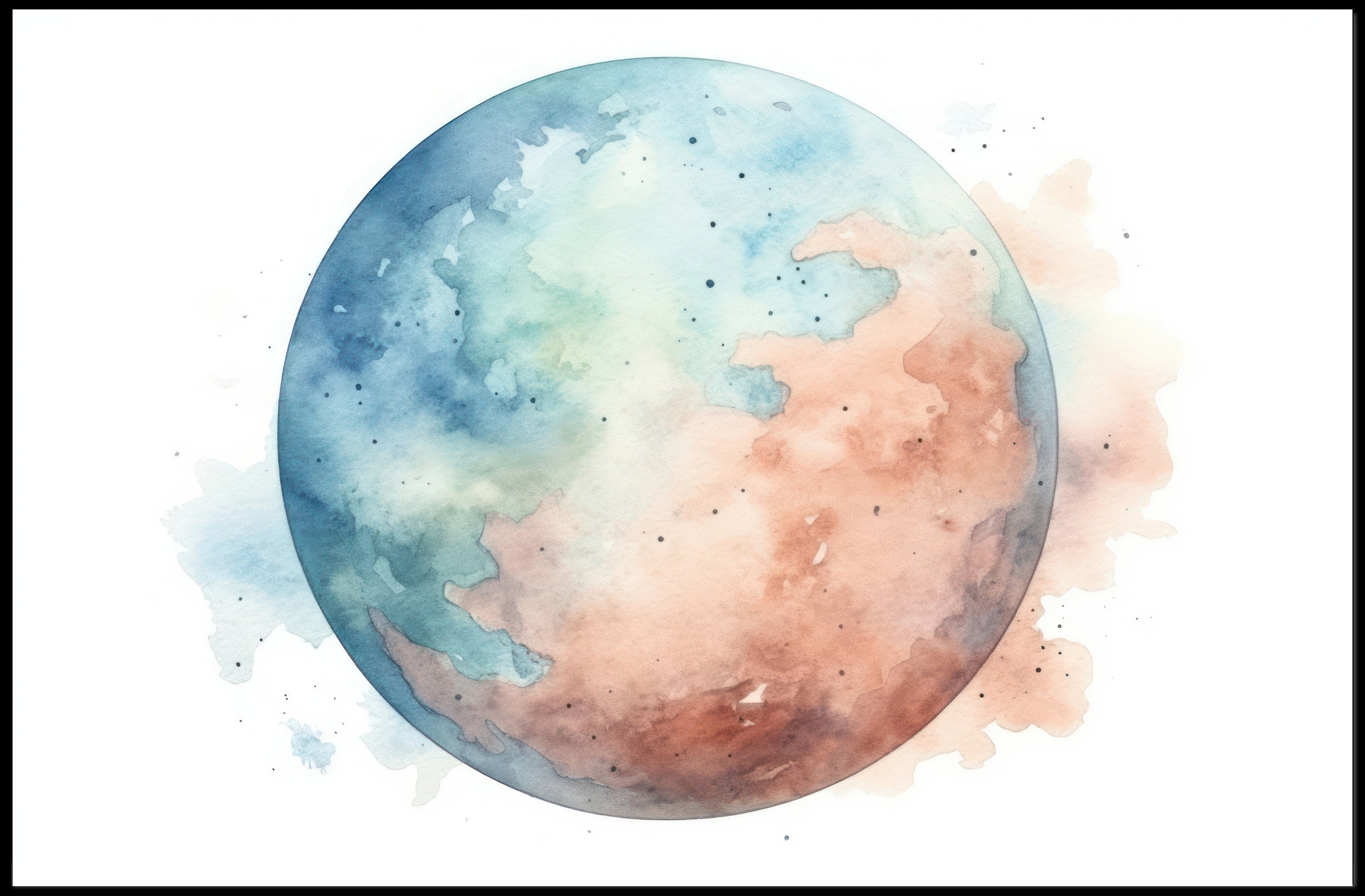 Watercolor Earth Poster
