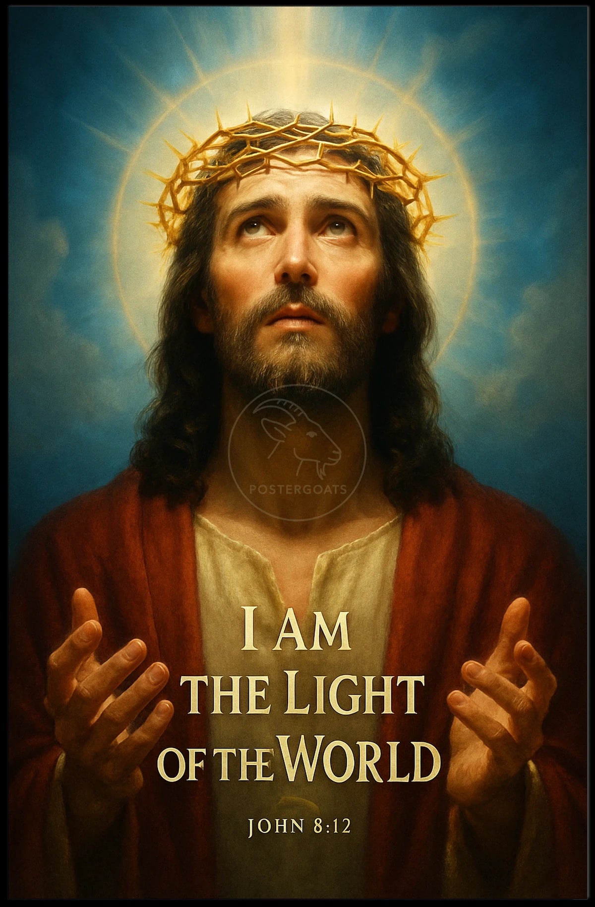Jesus Christ Divine Light Classical Religious Artistic Poster