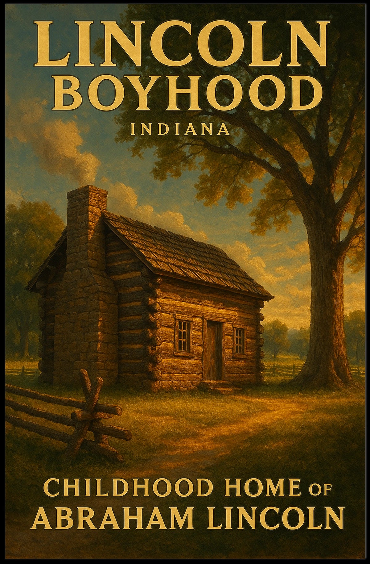 Abraham Lincoln Boyhood Home Poster