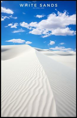 White Sands Travel Poster Minimalist Desert Print