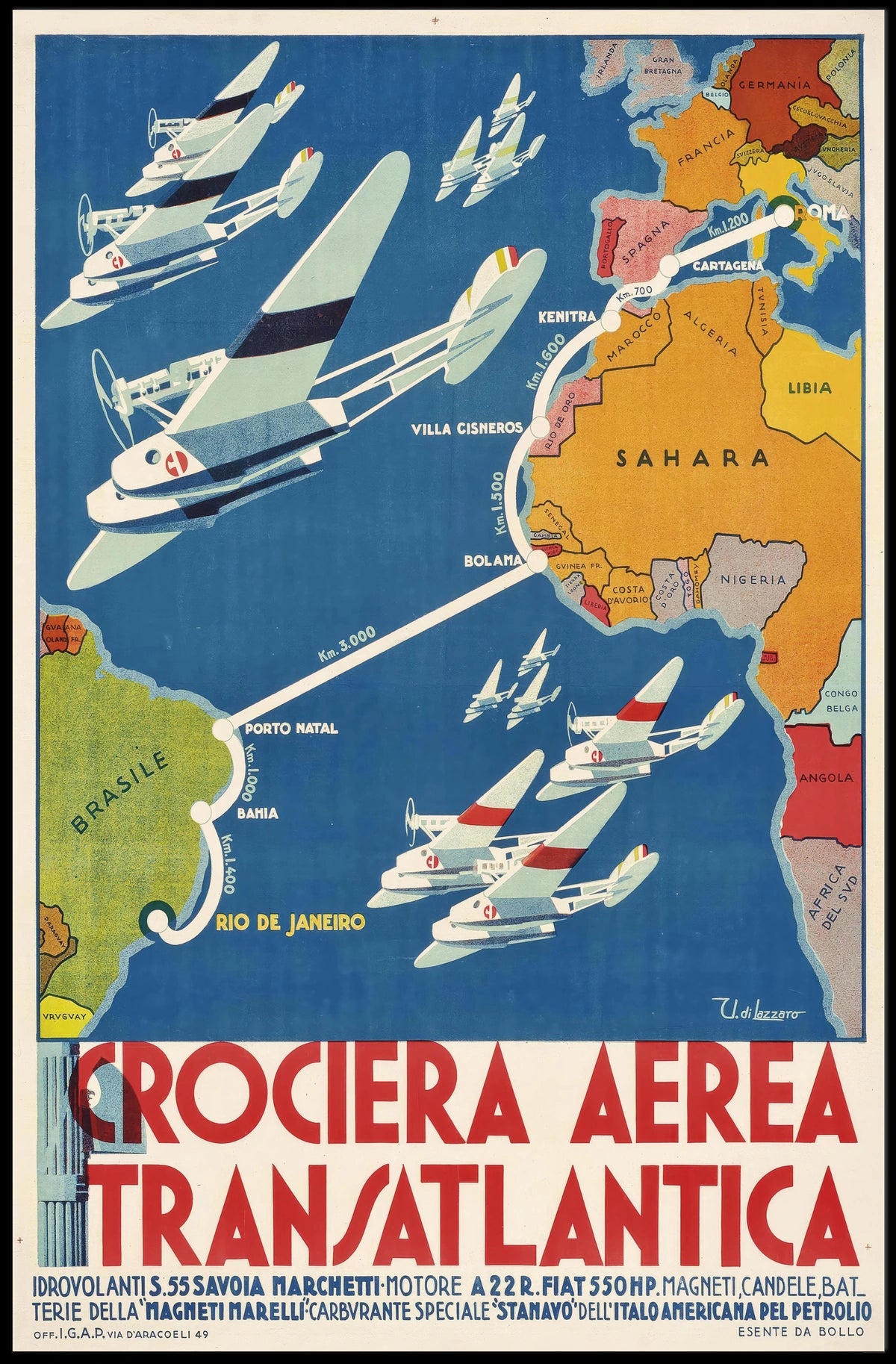 Crociera Aerea Transatlantica Poster