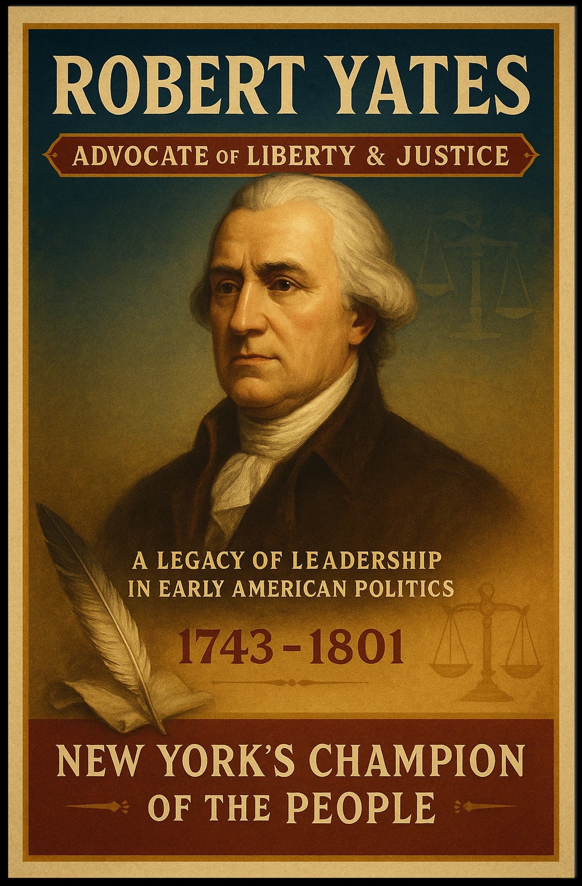 Robert Yates Historical Justice Portrait Poster