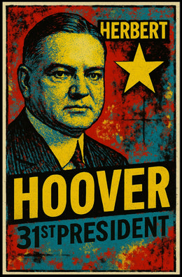 Herbert Hoover 31st President of the United States Graffiti Pop Art Poster