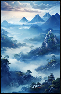 Mystical Mountain Landscape Poster