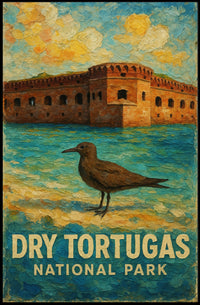 Dry Tortugas National Park Vintage Wanderlust Poster
