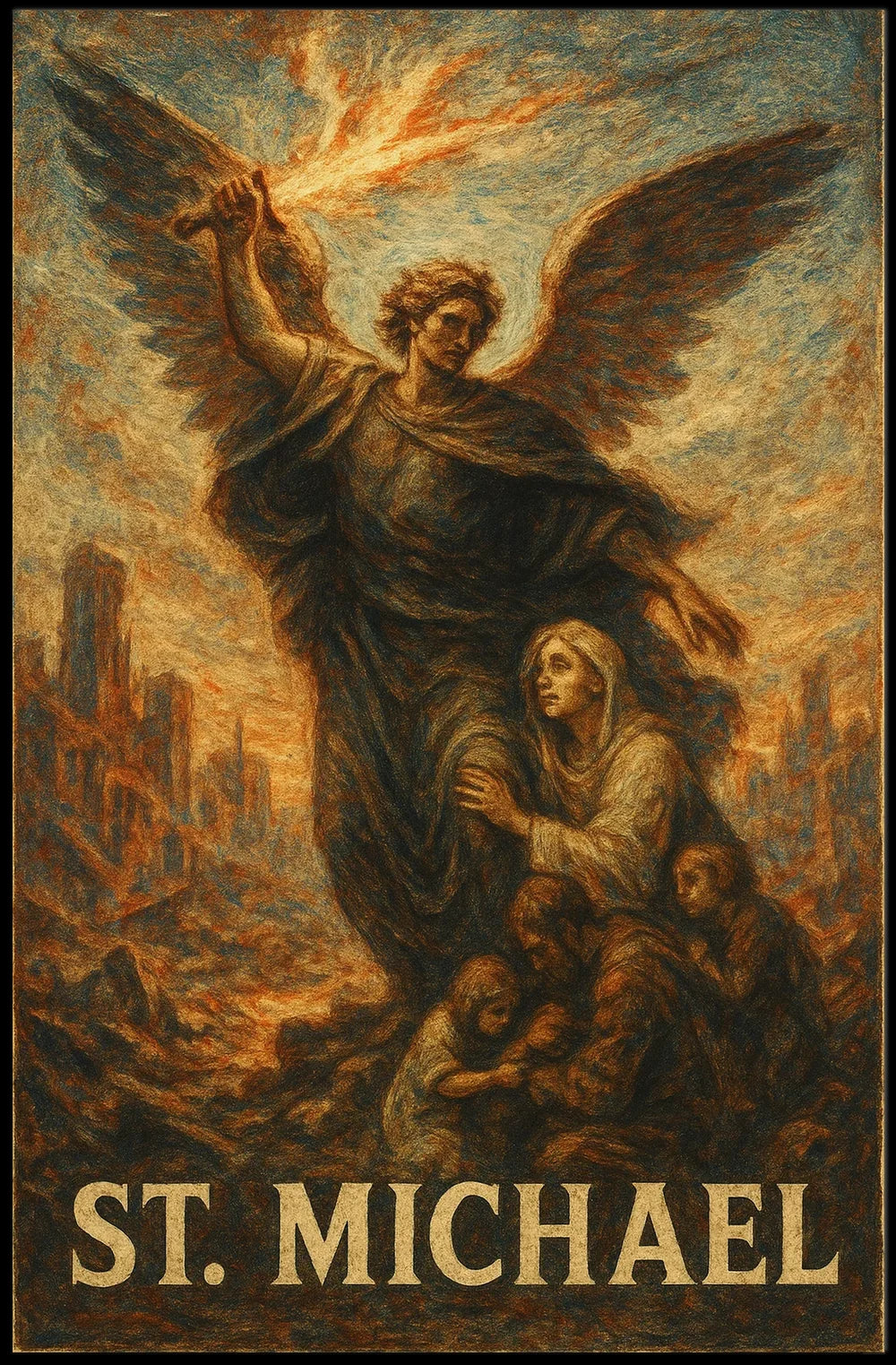 St. Michael Divine Protection Art Poster