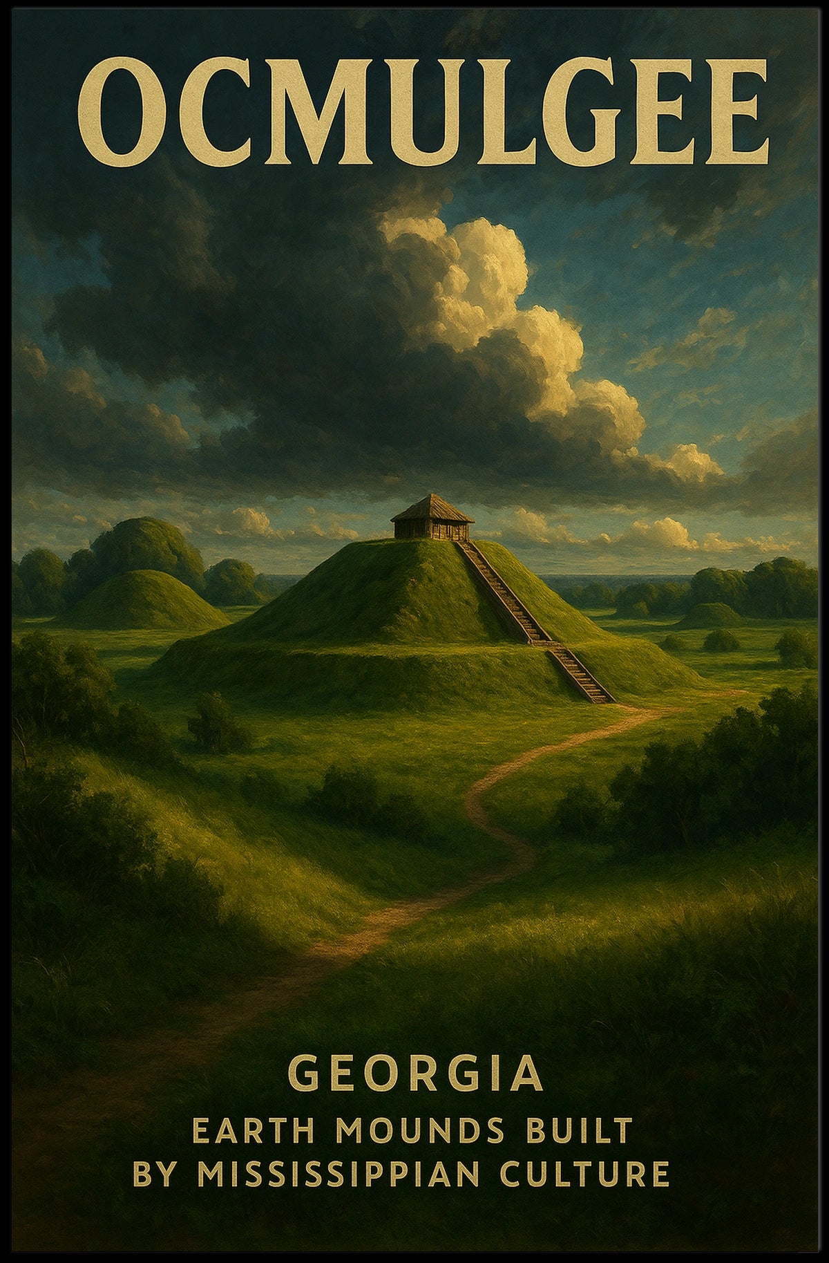 Ocmulgee Earth Mounds Poster