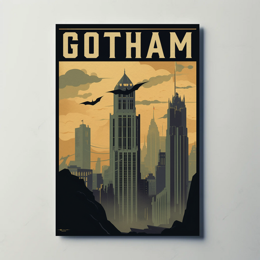 Gotham Vintage Travel Poster