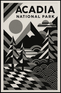 Acadia National Park Travel Lovers Coastal Landscape Poster