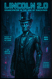 Lincoln 2.0 Emancipator in the Age of Machines Poster PosterGoat