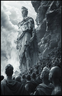 Post-Apocalyptic Survival Poster: Red Goggles Dystopia PosterGoat