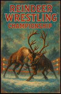 Reindeer Wrestling Championship Poster