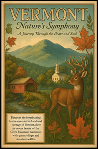 Vermont Scenic Beauty Vintage Travel Promotion Poster