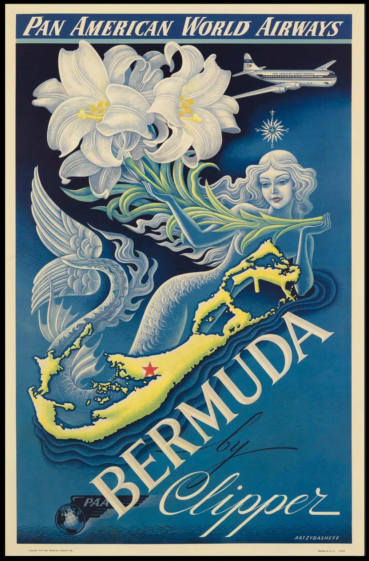 Bermuda By Clipper Poster