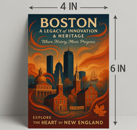 Boston A Legacy of Innovation Heritage Poster PosterGoat
