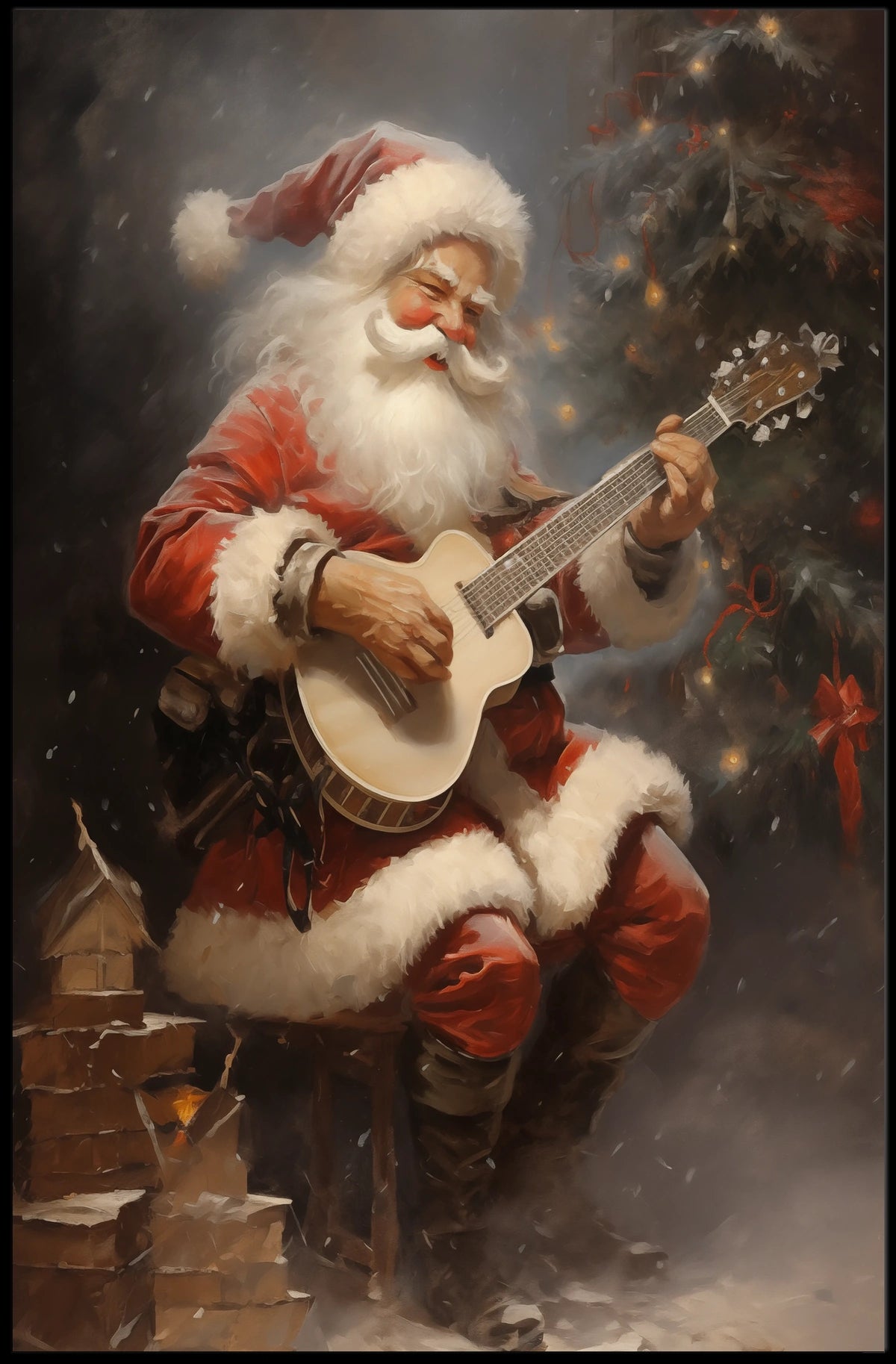 SantaS Melodic Holiday Poster