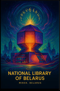 National Library of Belarus Architectural Marvel Poster