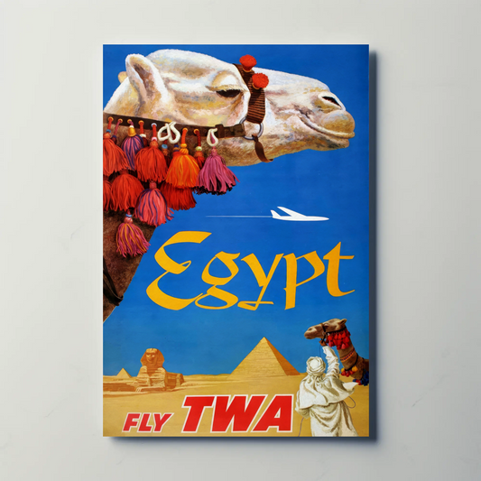 Fly TWA to Egypt Travel Poster by David Klein