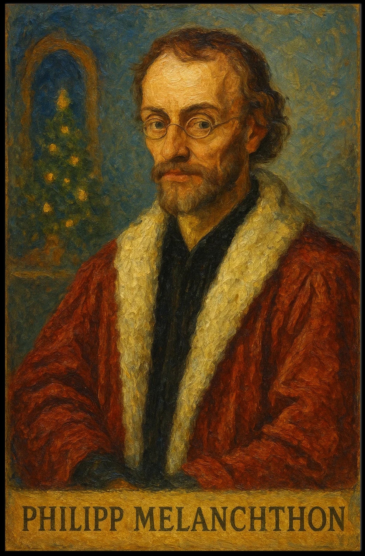 Philipp Melanchthon Stylized Portrait Historical or Presidential Poster