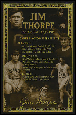 Celebrating Jim Thorpes Legendary Achievements Poster