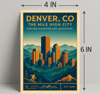 Denver CO The Mile High City Poster Print PosterGoat
