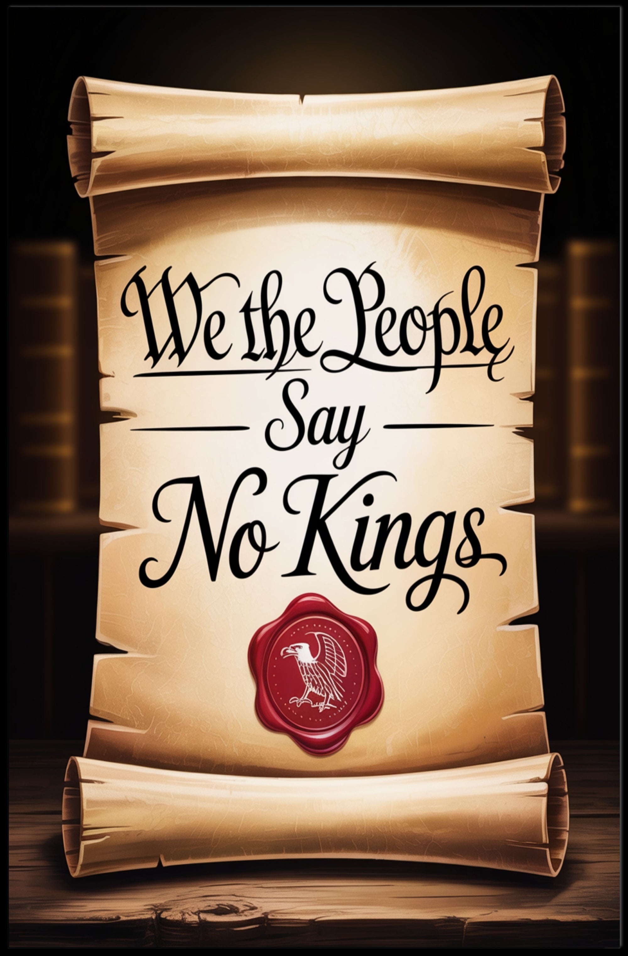 We the People Say No Kings Political Poster