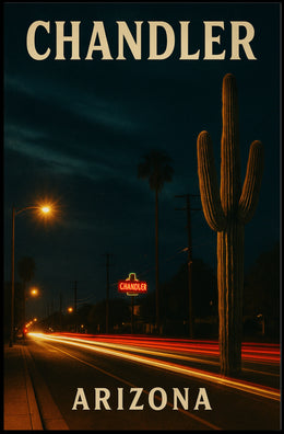 Chandler Arizona Travel Photography Realism Southwestern Desert City Vibe Wanderlust Poster
