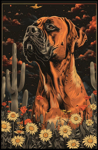 Majestic Canine In The Desert Poster