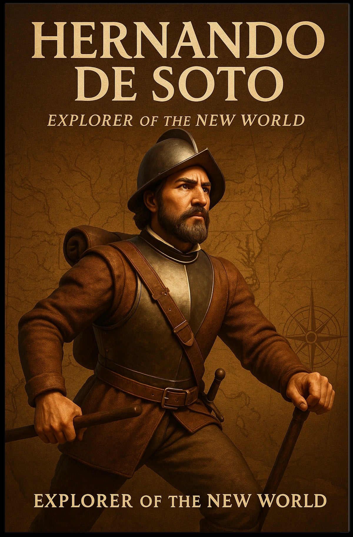 Hernando De Soto Explorer Of The New Poster