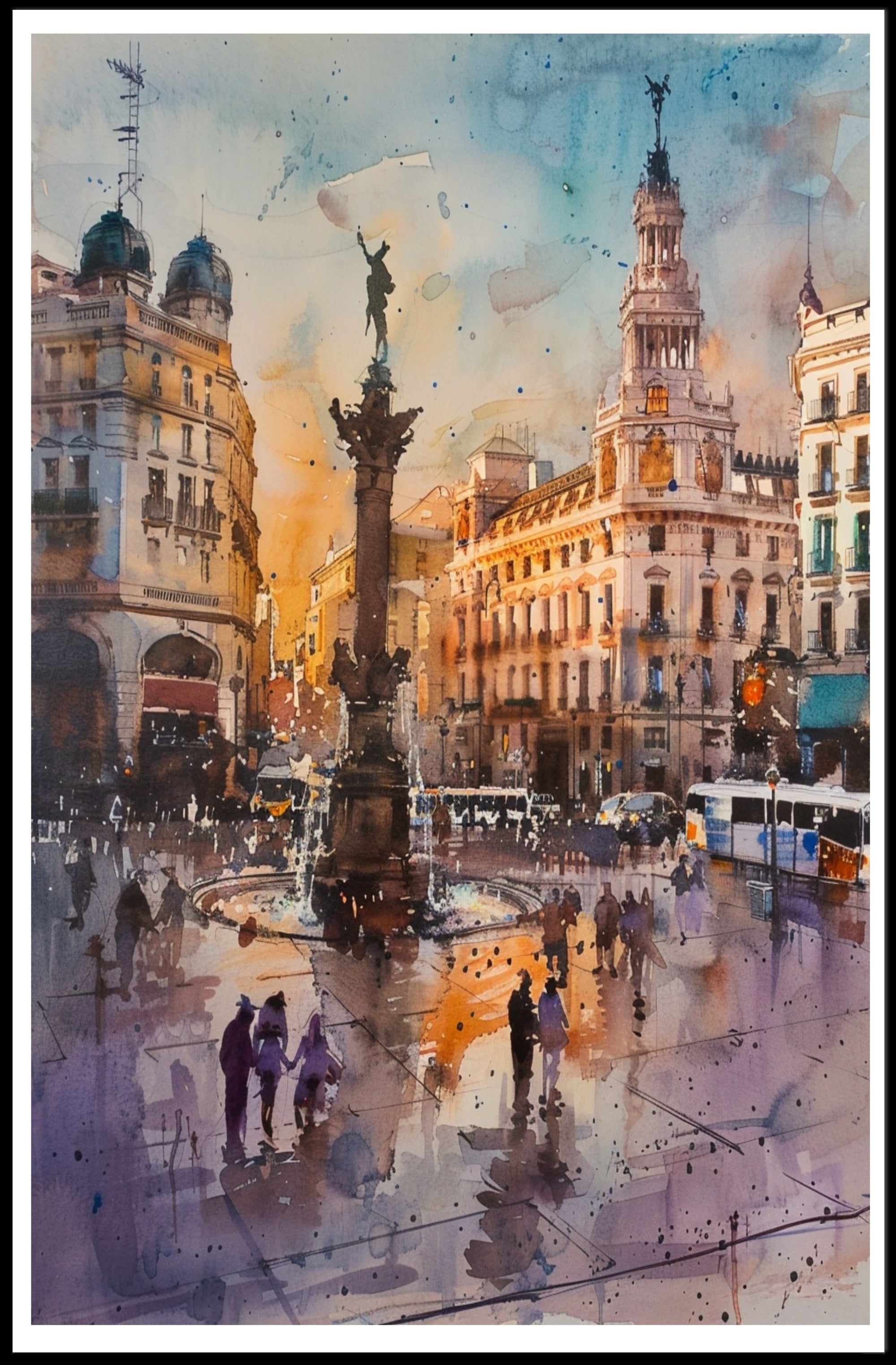 Urban Elegance at Dusk Poster PosterGoat