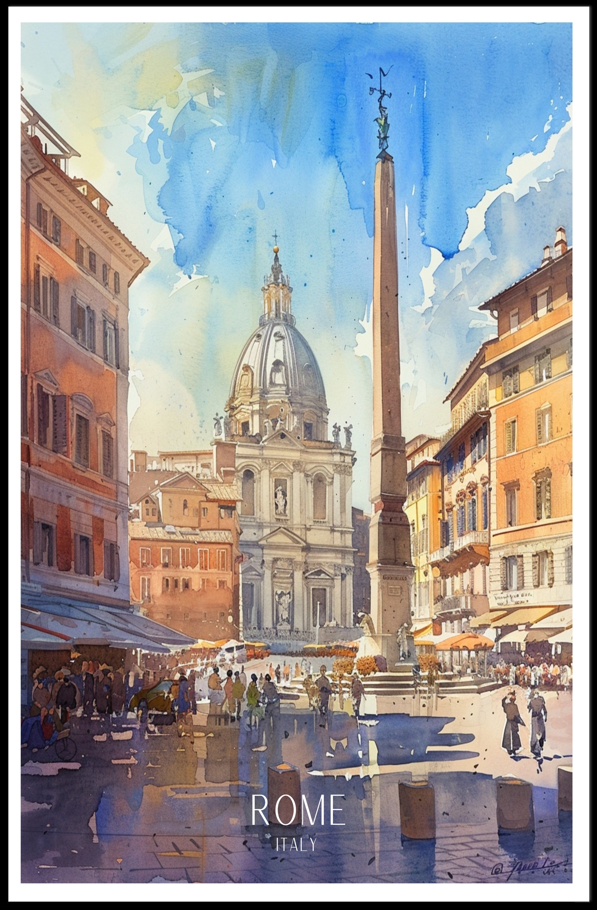 Rome Cityscape Poster PosterGoat