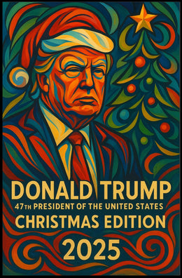 Donald Trump 47th President Christmas Edition Political Poster
