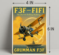 Grumman F3F The Barrel-Rolling Bulldog Poster PosterGoat