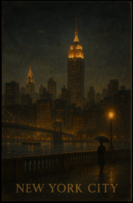 New York City Nightscape Poster
