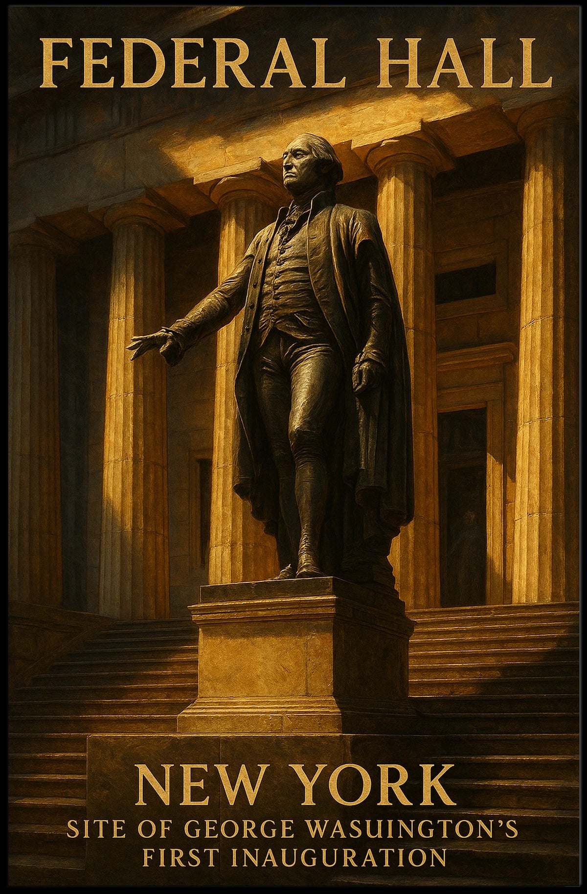 George Washington First President Poster