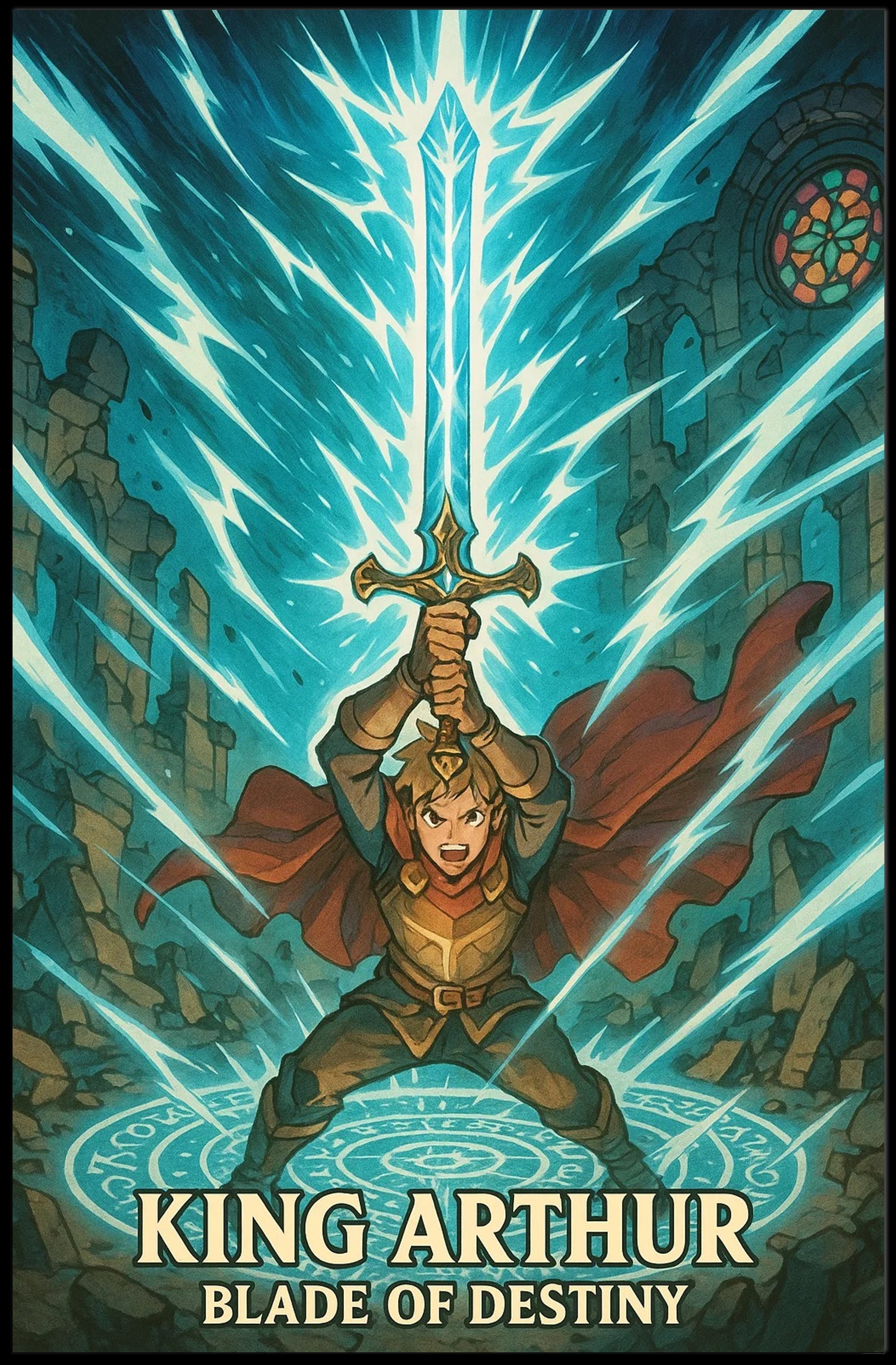 King Arthur Excalibur Fantasy Mythology Poster