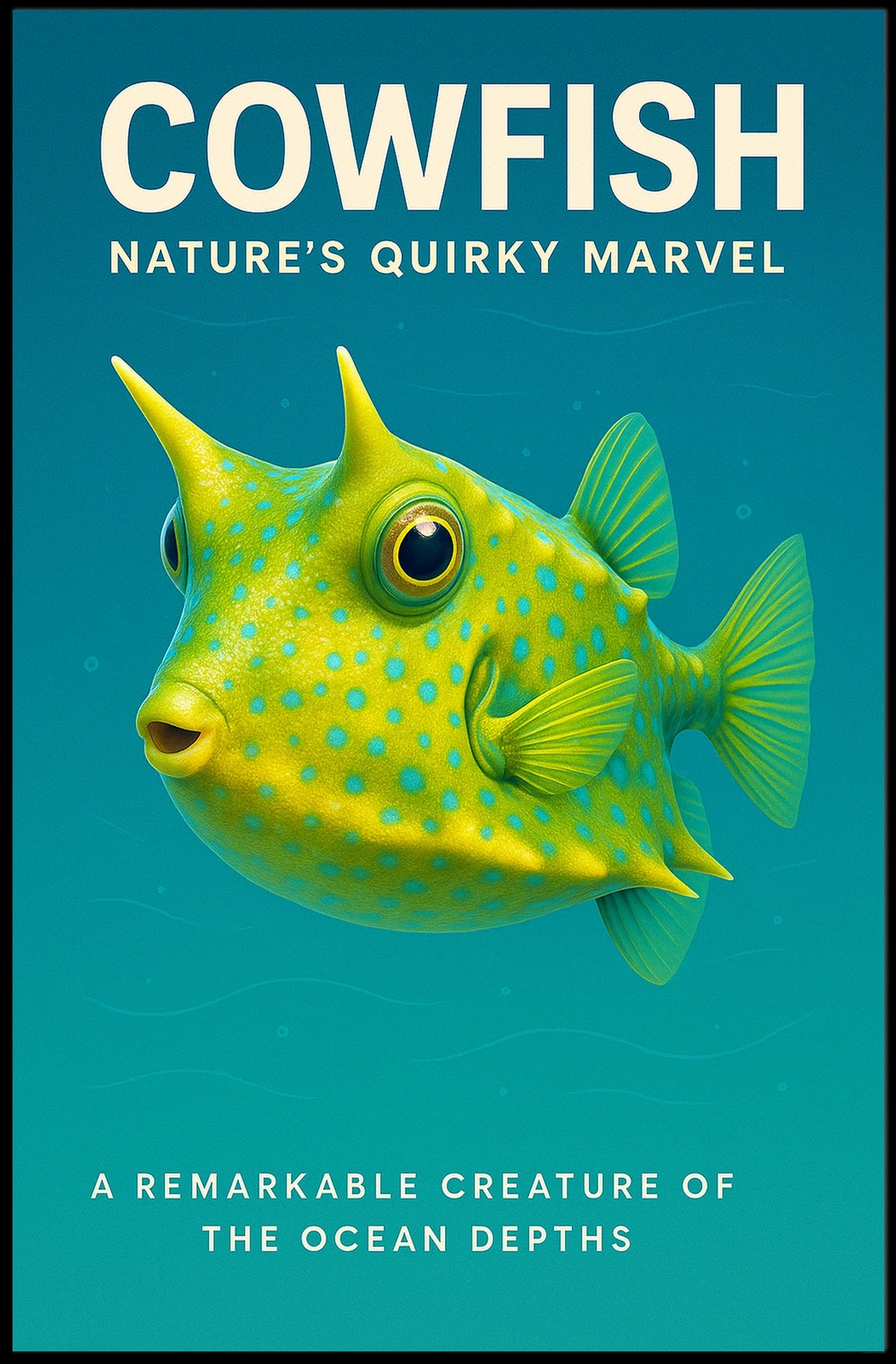 Cowfish NatureS Quirky Marvel Poster