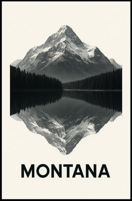 Montana Mountain Reflection Poster