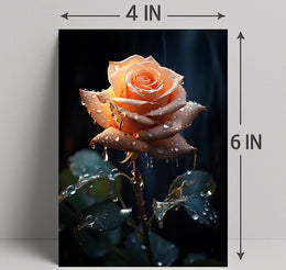 Dew-Kissed Rose Poster PosterGoat