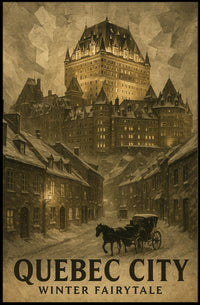 Quebec City Winter Fairytale Poster