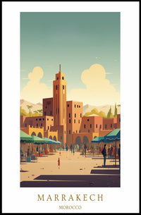 Marrakech A Vibrant Cityscape Poster