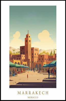 Marrakech A Vibrant Cityscape Poster