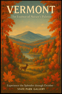 Vermont Autumn Scenic Poster Wall Art Print