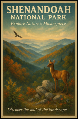 Shenandoah National Park Vintage Landscape National Park Poster