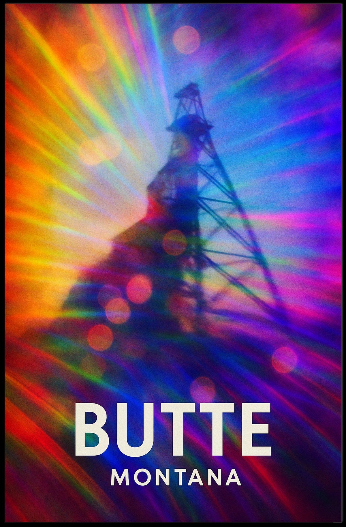 Butte Montana Travel Minimalist Poster